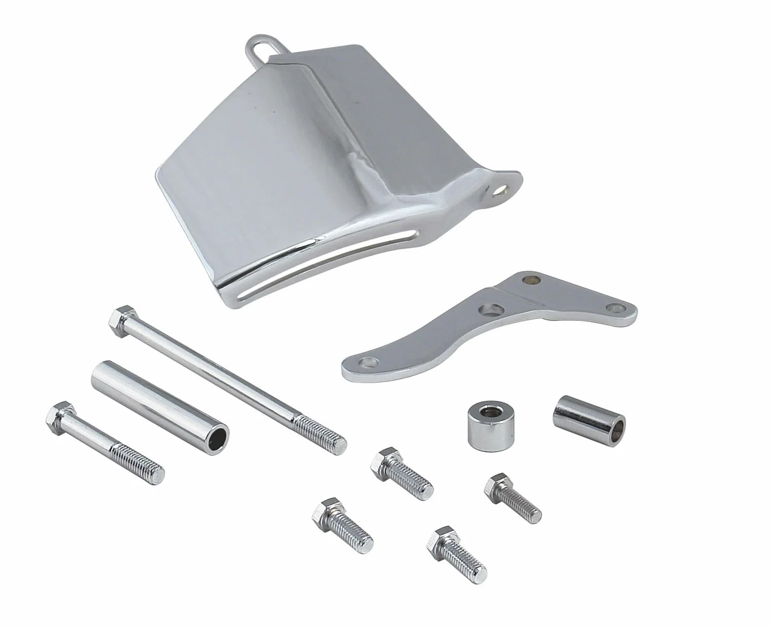 Mr. Gasket 5170 - Alternator Bracket - Chrome - Fits 76-86 Small Block Chevrolet with Long Water Pump